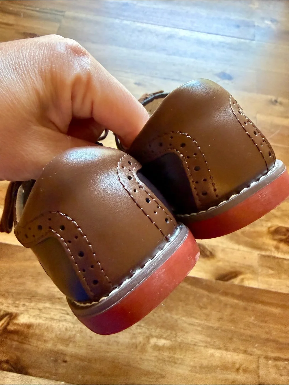 Footmates Boys Connor Brown Leather Oxford Dress Shoes Toddler Size 11 NWOB